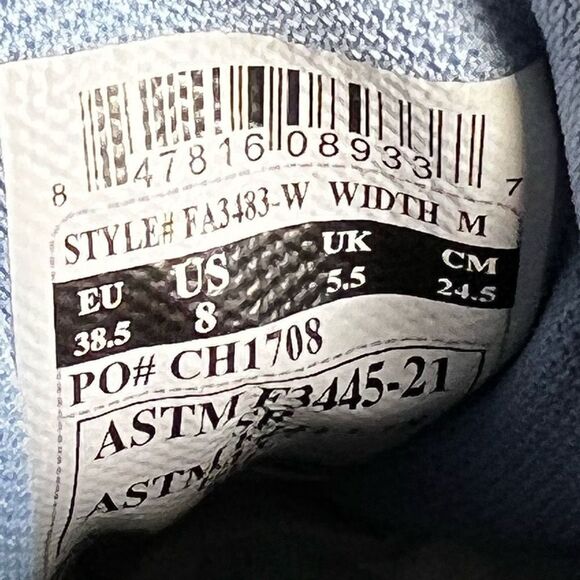 Womens CARHARTT Force Nano Composite Toe Light Blue Work Shoes / Size 8 - Picture 9 of 9